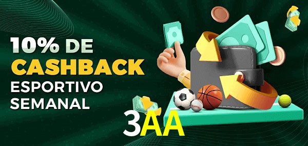 10% de bônus de cashback na 3AA